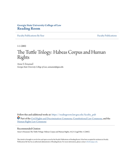 The Tuttle Trilogy: Habeas Corpus and Human Rights