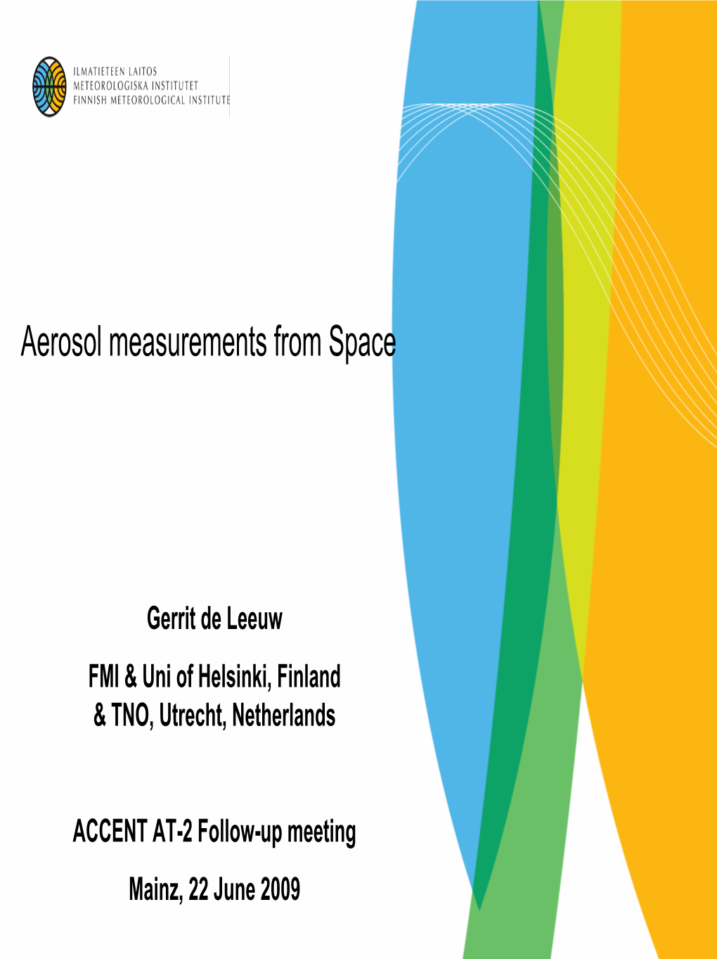 Aerosol Measurements from Space