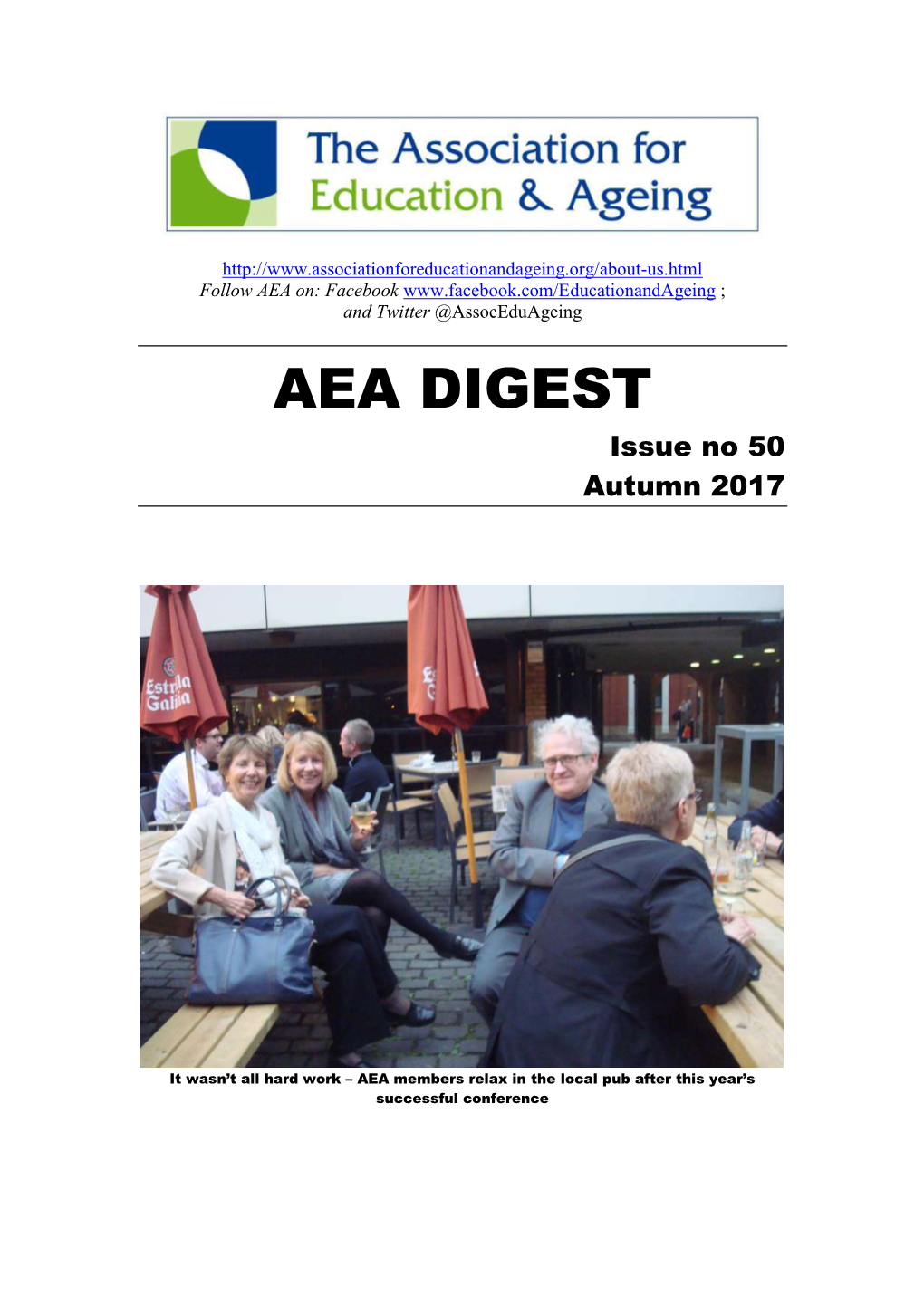 AEA DIGEST Issue No 50 Autumn 2017