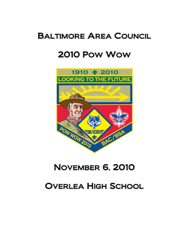 2010 Baltimore Area Council Pow Wow Book