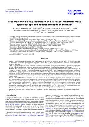 Propargylimine in the Laboratory and in Space: Millimetre-Wave Spectroscopy and Its First Detection in The
