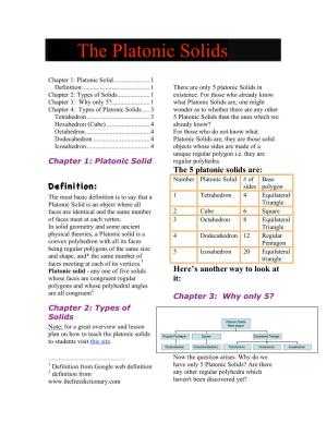 The Platonic Solids