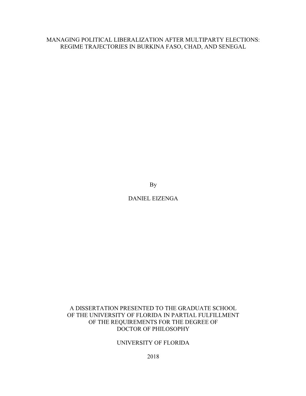 University of Florida Thesis Or Dissertation Formatting