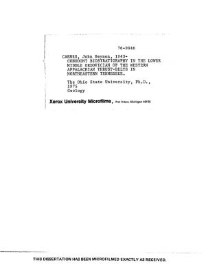1 Xerox University Microfilmst Ann Arbor, Michigan 48106