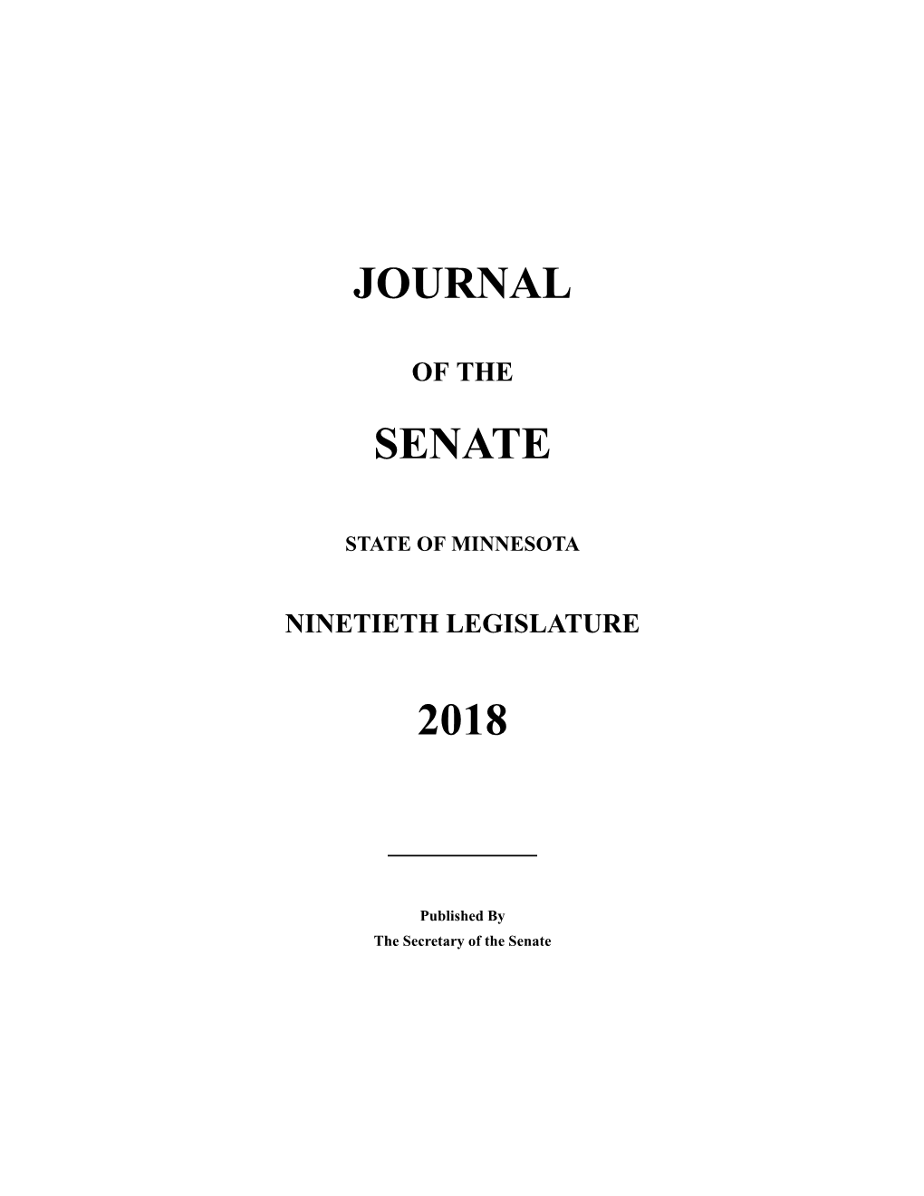 Journal​ Senate​ 2018​