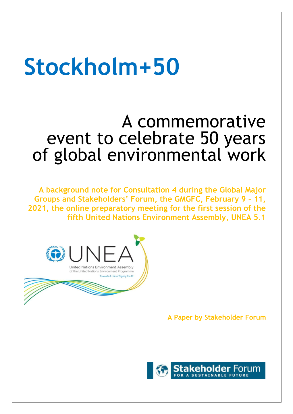 Stockholm+50 Background Document for UNEA 5.1 (Feb 2021)