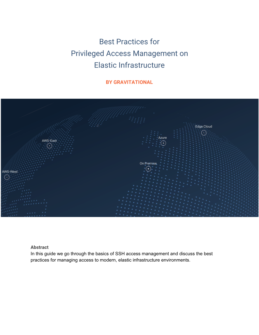 Best Practices for Privileged Access Management on Elastic Infrastructure