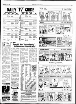 DAILY TV GUIDE by Mort Walker MONDAY, MARCH 18, 1968 TUESDAY, MARCH 19, 1968
