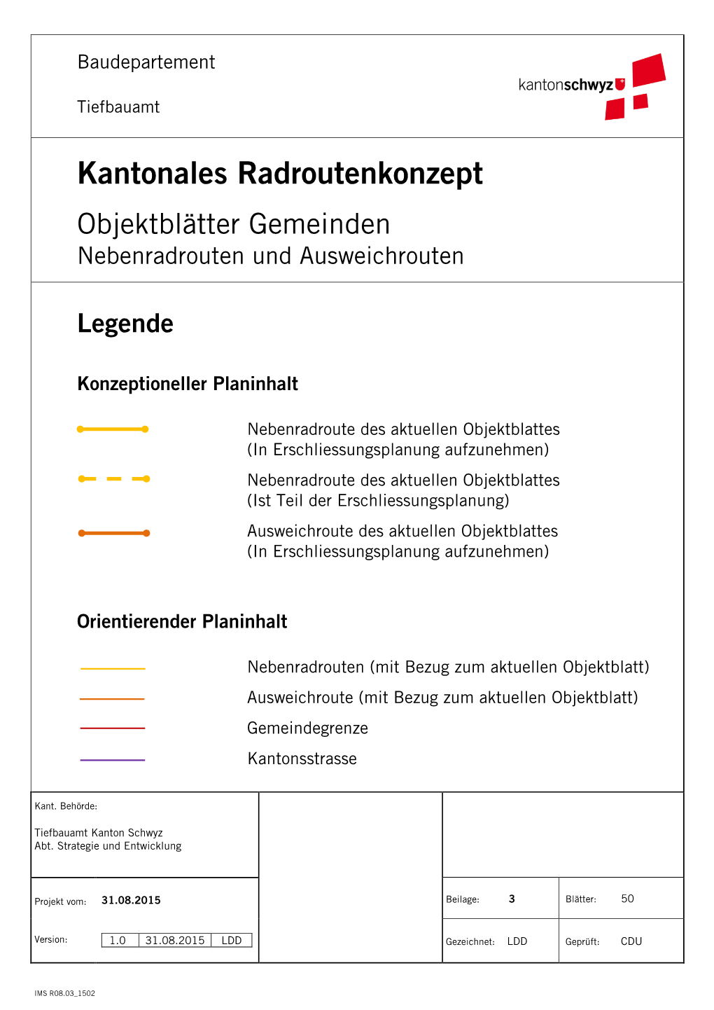 Objektblätter Nebenradrouten Der Bezirke Und Gemeinden