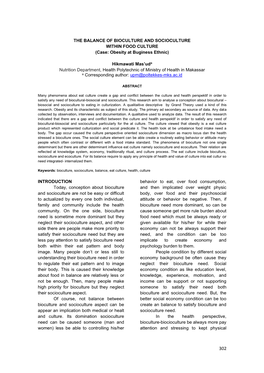 (Case: Obesity at Buginess Ethnic) Hikmawati Mas'uda Nutrition