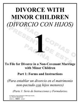 Divorce with Minor Children (Divorcio Con Hijos) 1