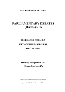 Parliamentary Debates (Hansard)