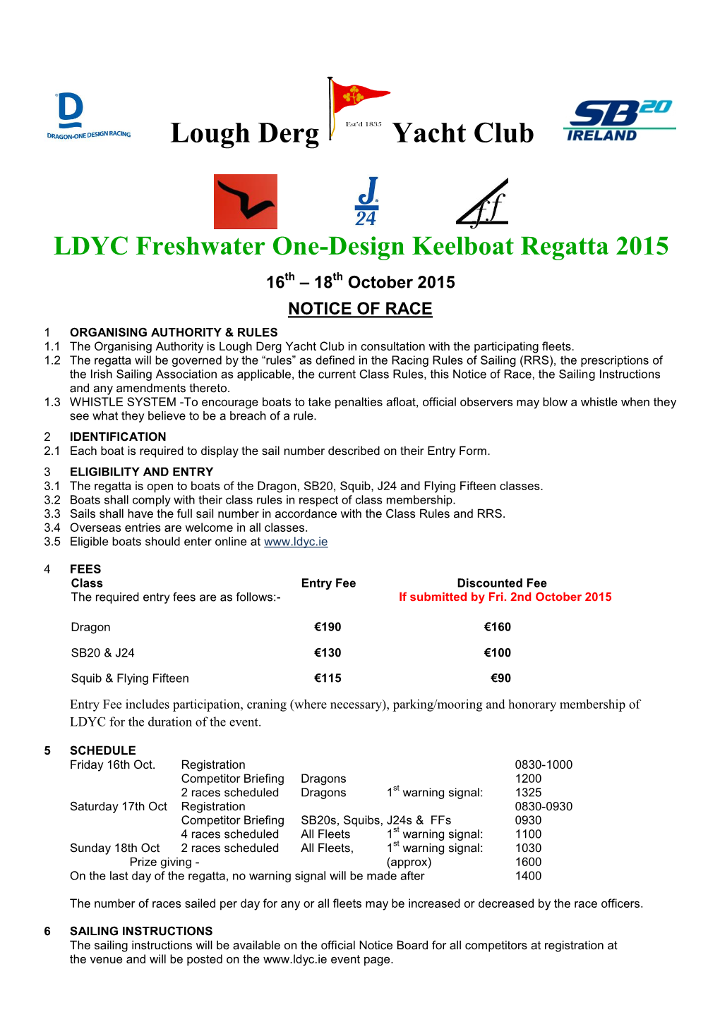 Freshwater Keelboat Regatta 2015 NOR V2.Pdf