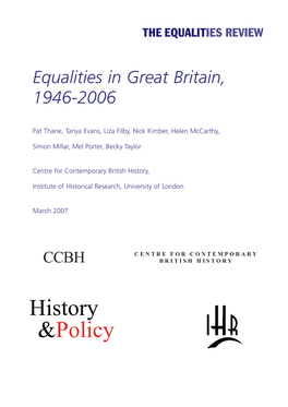 Equalities in Great Britain, 1946-2006
