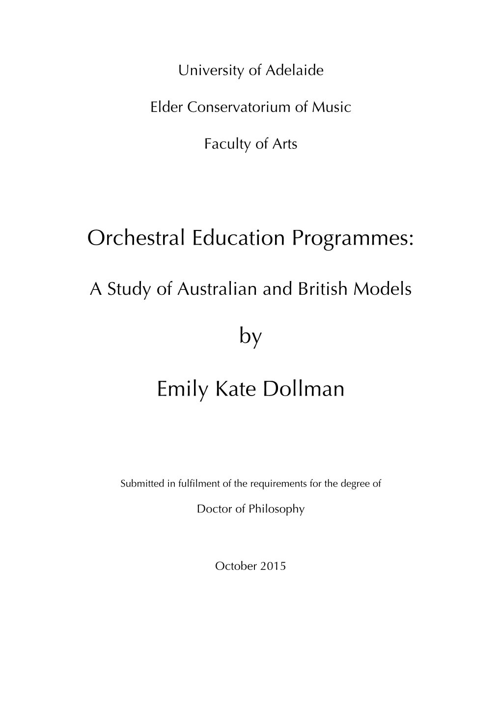 Orchestral Education Programmes