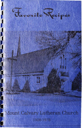Favorite Recipes, Mount Calvary Lutheran Church, 1928-1978
