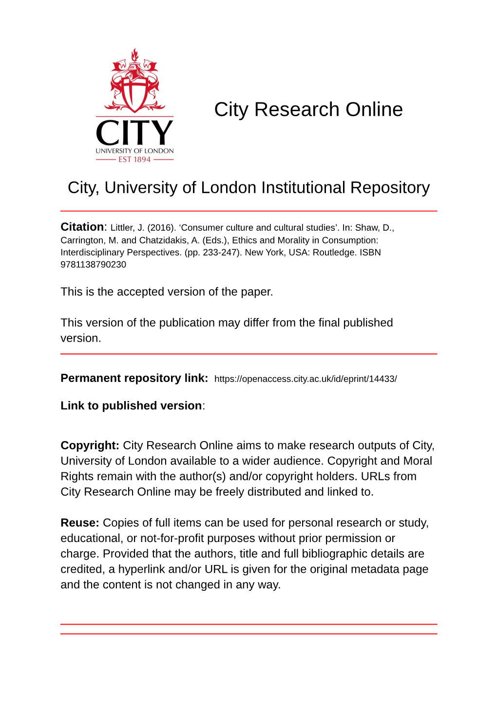 City Research Online