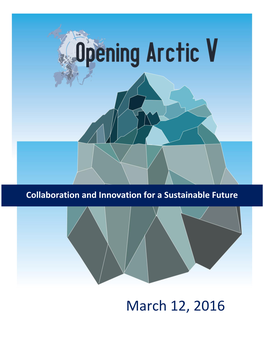 Opening Arctic V Conference, 2016