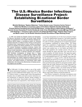 The US-Mexico Border Infectious Disease Surveillance Project