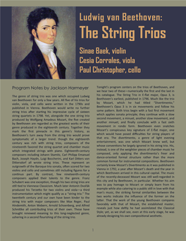 Ludwig Van Beethoven: the String Trios
