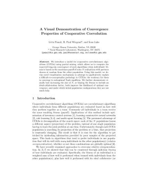 A Visual Demonstration of Convergence Properties of Cooperative Coevolution