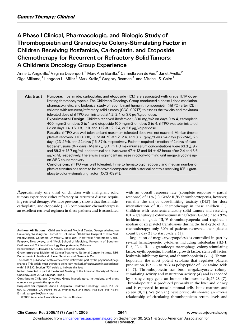 A Phase I Clinical, Pharmacologic, and Biologic Study Of