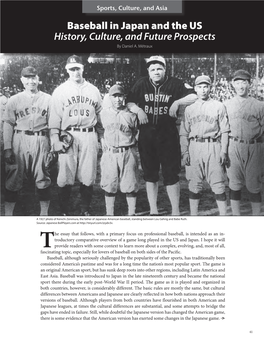 Baseball in Japan and the US History, Culture, and Future Prospects by Daniel A