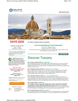 Discover Tuscany with St