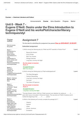 Unit 8 - Week 7 - Eugene O’Neill