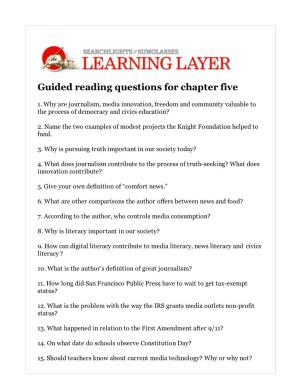Guided Reading Questions for Chapter Five