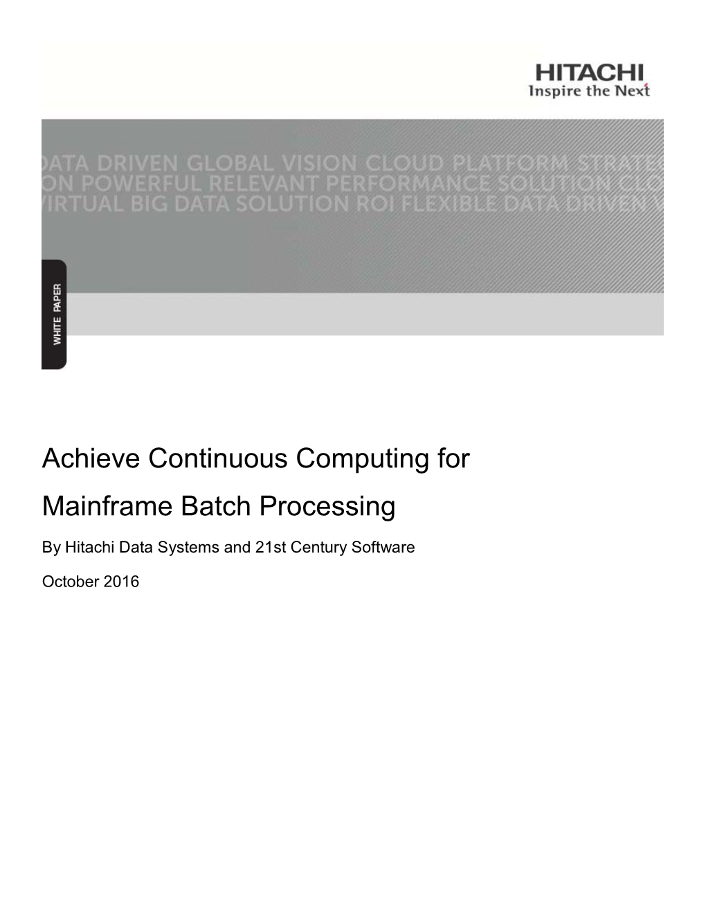 Achieve Continuous Computing for Mainframe Batch Processing
