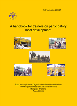 A Handbook for Trainers on Participatory Local Development