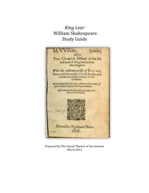 King Lear William Shakespeare Study Guide