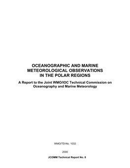 Oceanographic and Marine Meteorological Observations in the Polar Regions