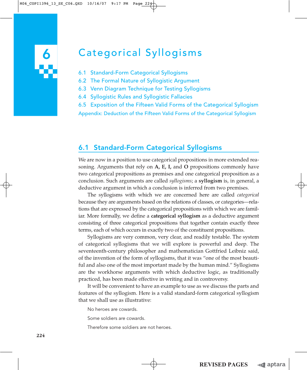 Categorical Syllogisms