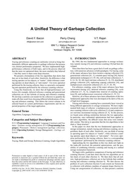 A Unified Theory of Garbage Collection