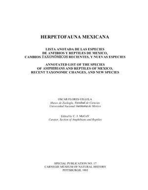 Herpetofauna Mexicana