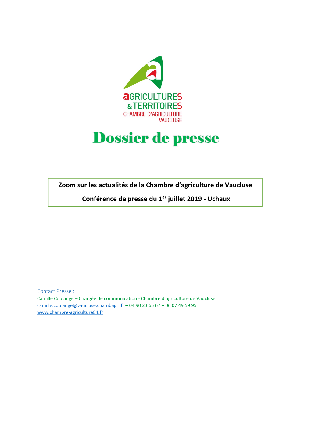 Dossier De Presse