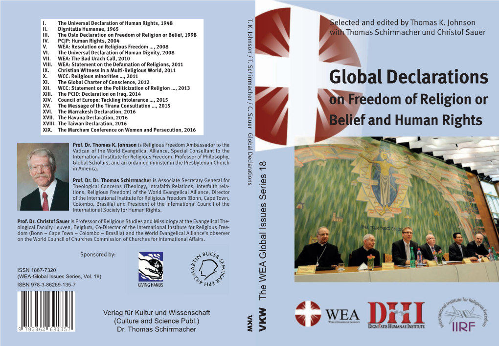 Global Declarations on Freedom of Religion Or Belief and Human Rights