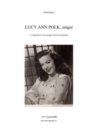 LUCY ANN POLK, Singer