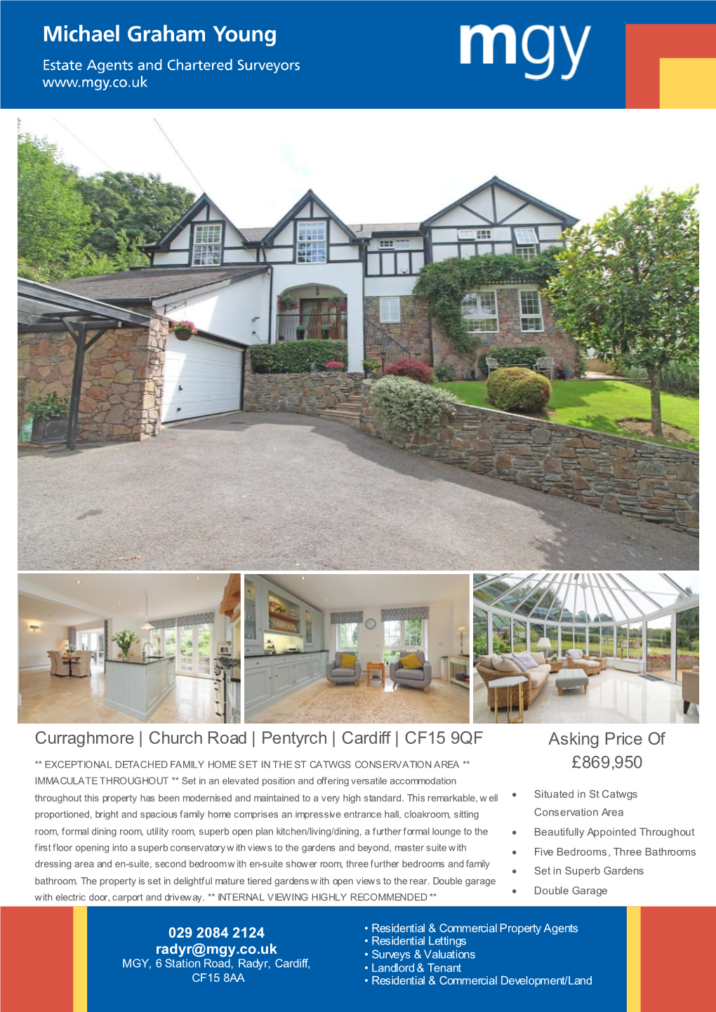 Curraghmore | Church Road | Pentyrch | Cardiff | CF15 9QF Asking Price Of