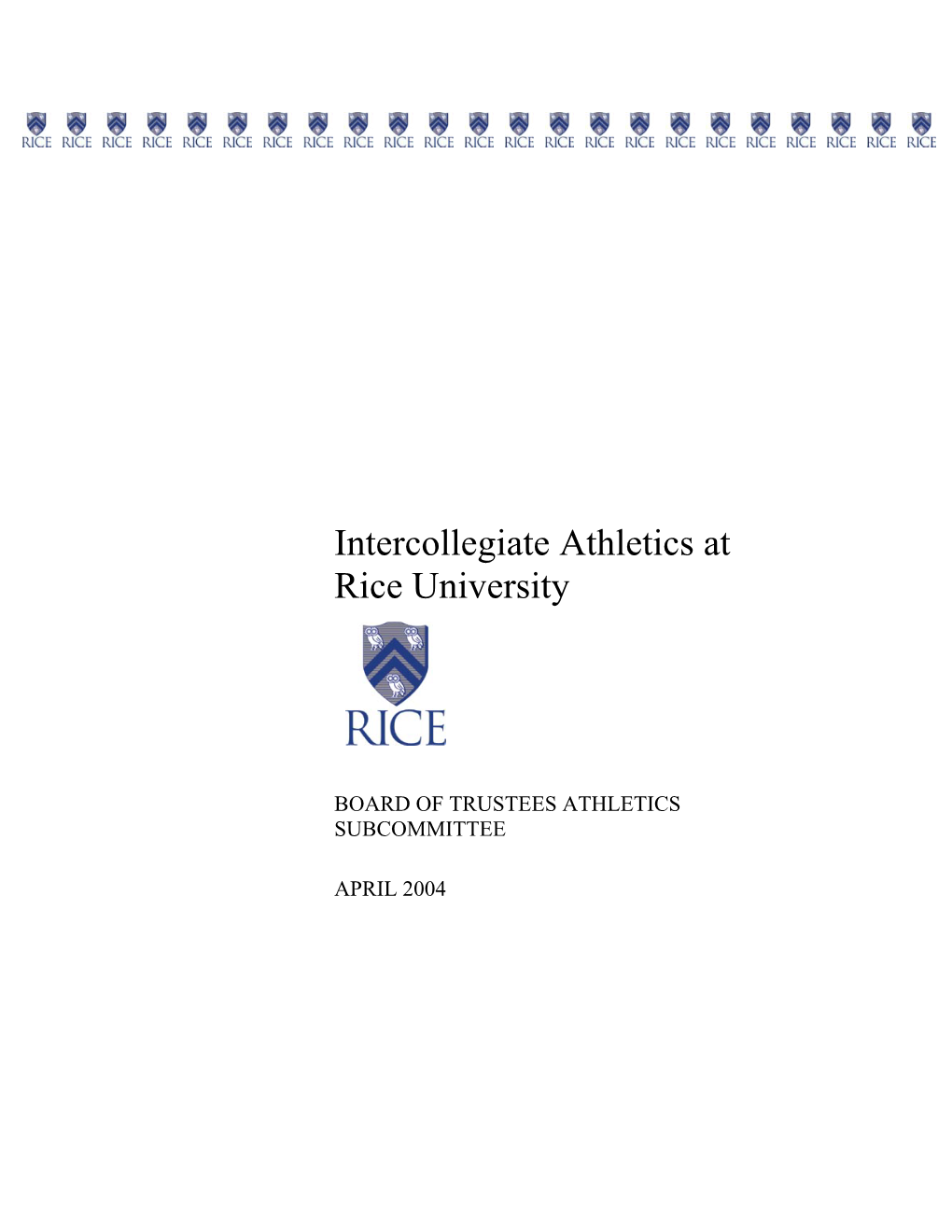 Intercollegiate Athletics at Rice University