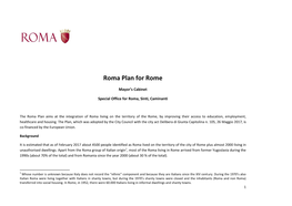 Roma Plan for Rome