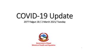 COVID-19 Update 32 Shrawan 2077 / 16Th August 2020 / Sunday