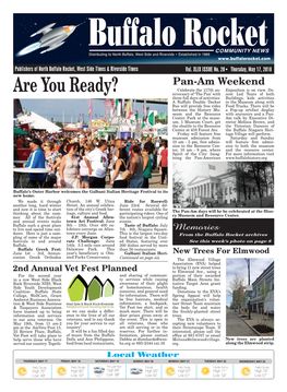 2018 BUFFALO ROCKET ISSUE 20 WEEK of THURSDAY, MAY 17,PAGE 2018 3 Port to Follow