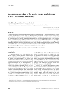 Laparoscopic Correction of the Uterine Muscle Loss in the Scar After a Caesarean Section Delivery