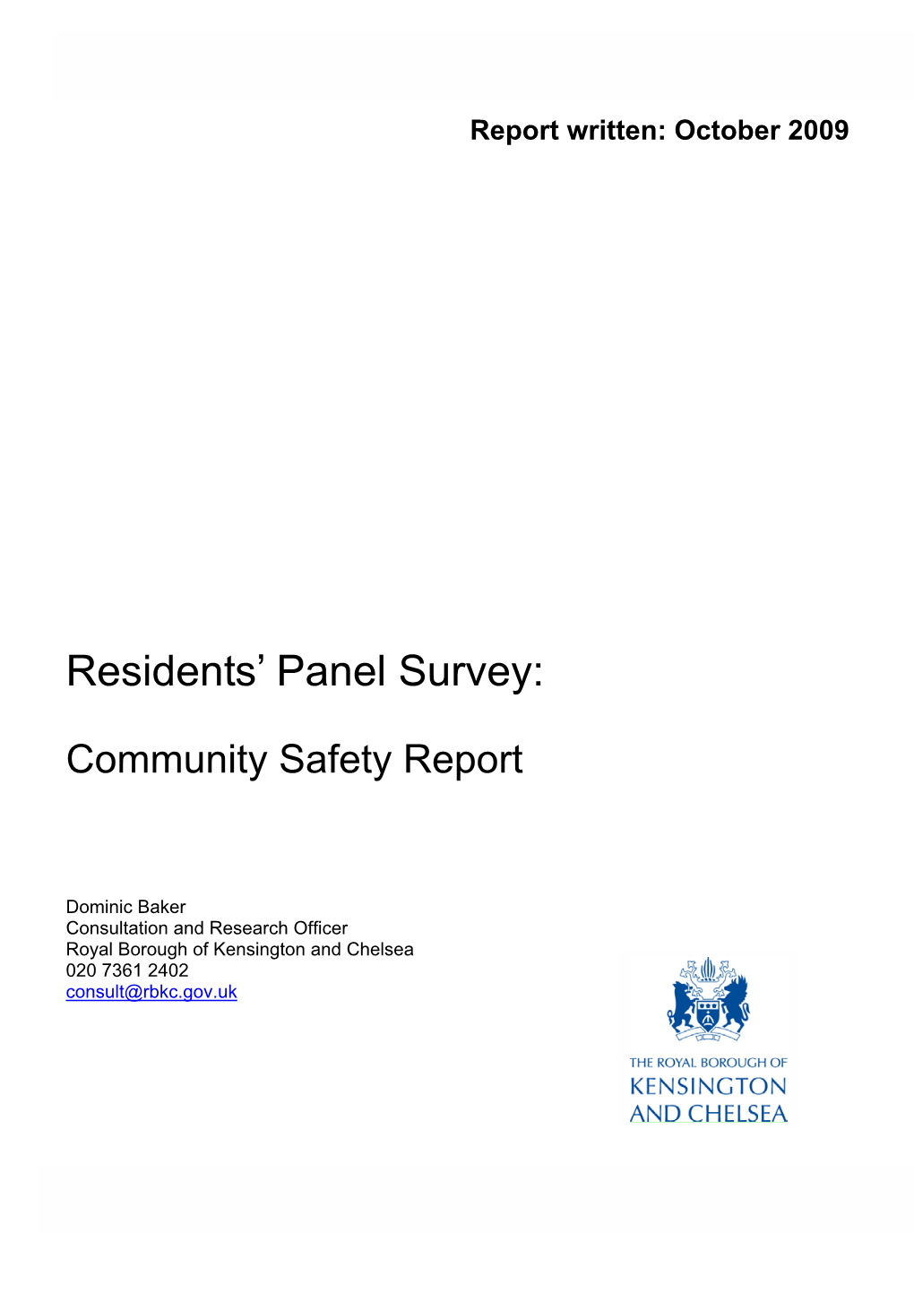 Residents' Panel Survey