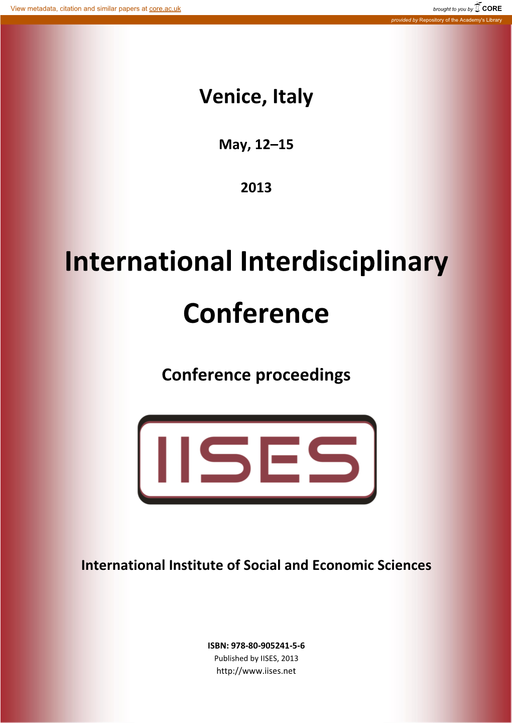 International Interdisciplinary Conference