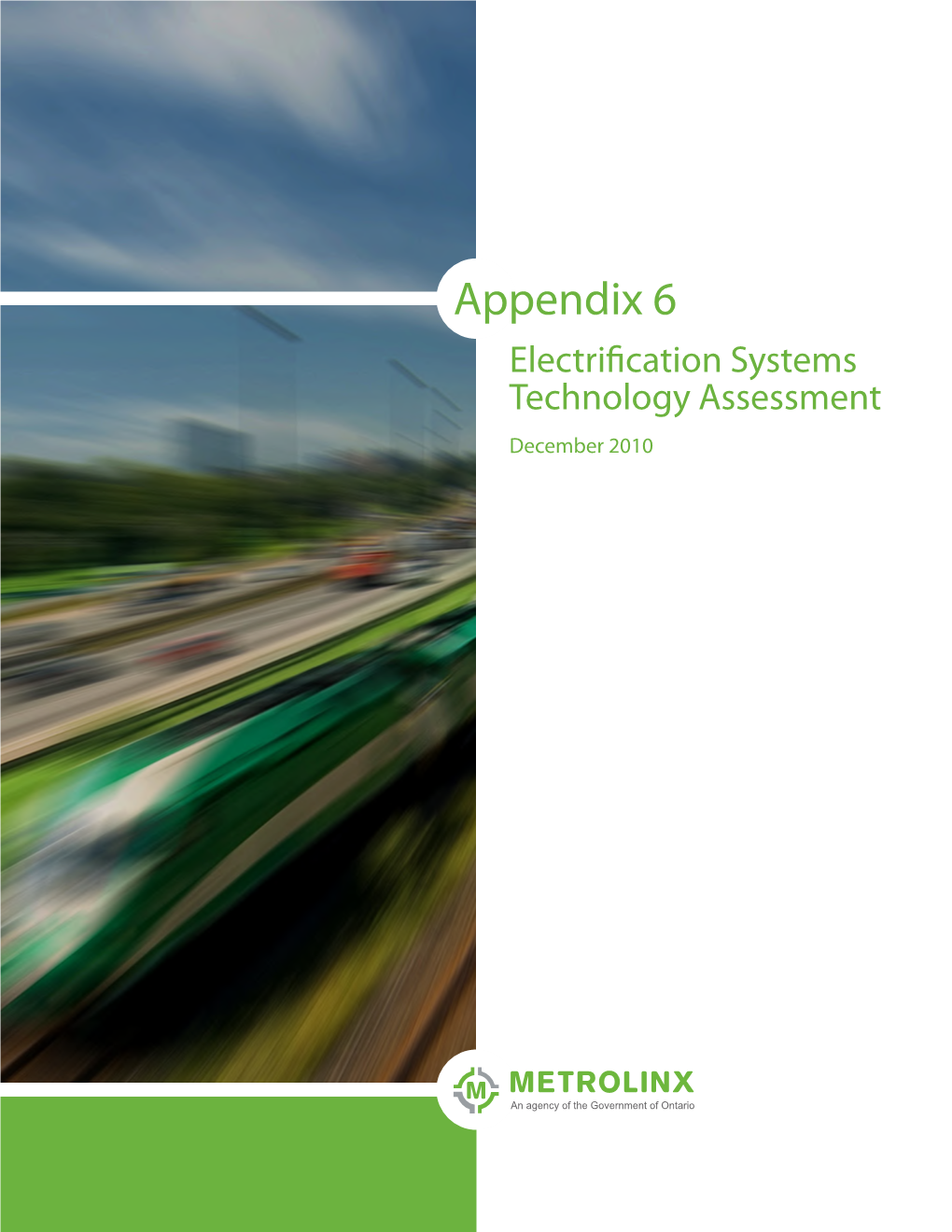 Electrification Systems Technology Assessment December 2010 APPENDIX 6