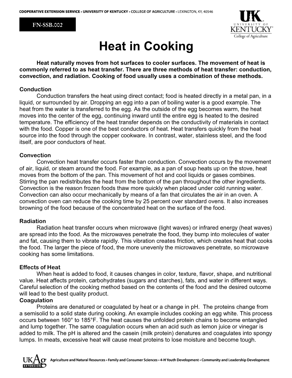 Heat in Cooking